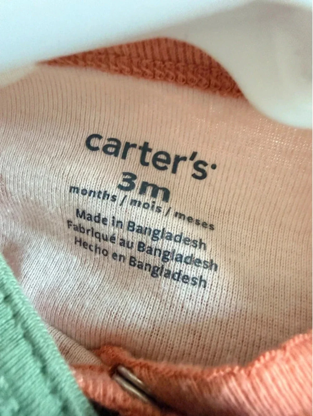 Carter’s Coral Floral Footed Sleeper 3M VGUC
